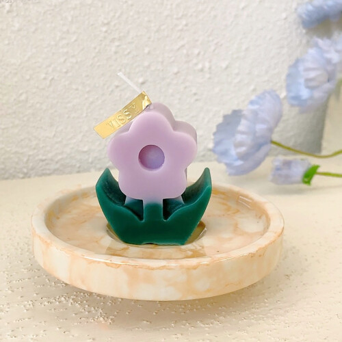 Bougie décorative de bureau parfumée aux fleurs pour chambre à coucher