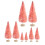Miniature Artificial Christmas Trees Pink 8 pcs 5