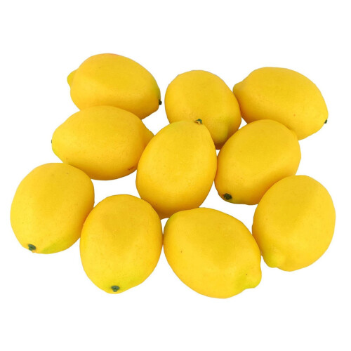 Set di 10 limoni gialli artificiali per decorazioni 1