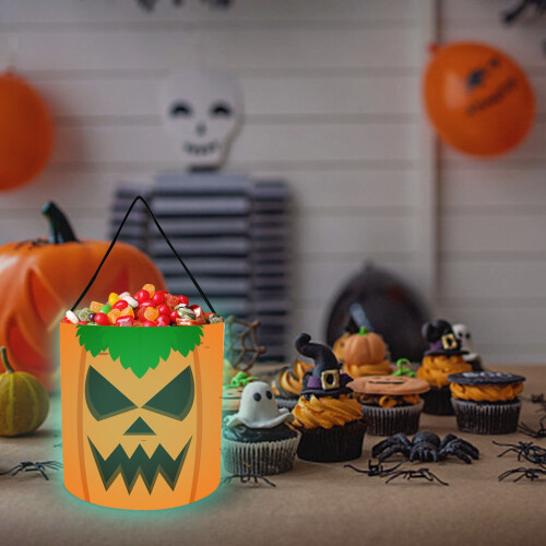 Halloween LED Pumpkin Candy Bag 25x28cm 2