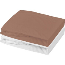 2er-Pack Spannbettlaken - MON PTIT DODO - 100% Baumwolle - 60 x 120 cm - Weiß und Braun