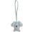 Secure Hook Dog Charm Keychain PU Leather Sturdy-Light Grey 1