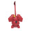 Secure Hook Dog Keychain PU Leather Charm Lightweight-Claret. 1