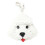 PU Leather Dog Ornament Versatile Keyring Decoration for-White 1