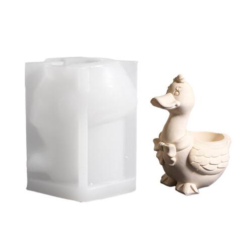 Silicone Duck Planter Mold for Easy Releasing Resin-pattern 1