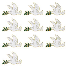 10PCS Bird Tree Branch Accent Brooch Alloy Corsage Pin