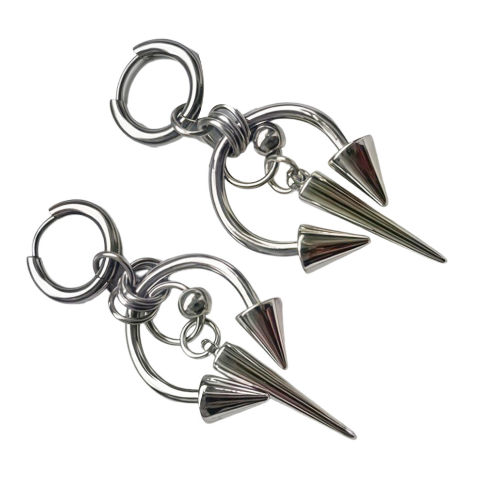 Comfortable Stainless Steel Rivet Studs Earrings with Gothic