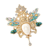 Trendy Vintage Wing Head Brooch Premium Zinc Alloy for Various