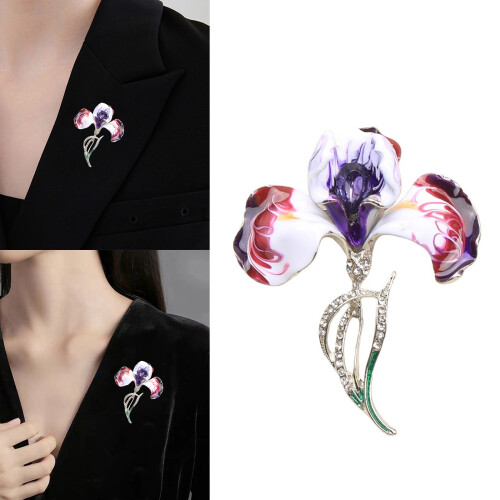 Delicate Flower Brooch Classical Alloy Ornament For Gifting 1