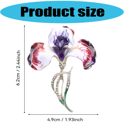 Delicate Flower Brooch Classical Alloy Ornament For Gifting 2