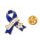 Stylish Rest in Peace Pin Brooch Secure Clasp-Royal Blue 1