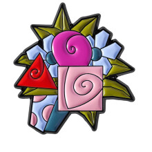 Broche florale animale abstraite Picasso, bijoux-QHXZ5108