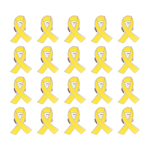 Broches à ruban conviviales, 20 pièces, cadeau de-Jaune