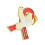 Stijlvolle legering Peace Bird reversspeld Elegante-Rood 1