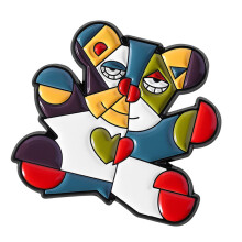 Abstract Sculptural Pin Wearable Art For Everyday-QHXZ5109