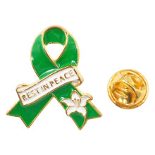 Symbolic Rest in Peace Accessory Brooch Badge Pin-Emerald Green