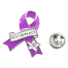 Sophisticated Rest In Peace Brooch Pin Closure Daily-Purple