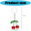 Cherry Patterned Acrylic Keychain Double Side Artwork-Red 4