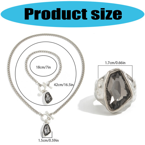 Ensemble double collier pendentif en acrylique noir mat,-1 2