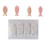Set van 4 plastic visvormige oorbelaccessoires mallen voor 1