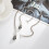 Ensemble double collier pendentif en acrylique noir mat,-1 5