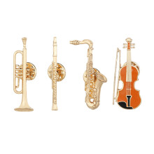 Set mit 4 bunten Anstecknadeln für E-Gitarre, detaillierte