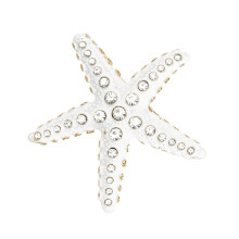 Starfish Shape Brooch Pin Portable Versatile Accessory-White