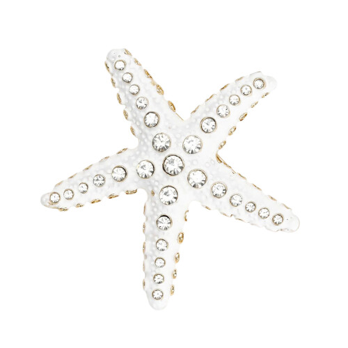 Starfish Shape Brooch Pin Portable Versatile Accessory-White