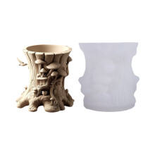Moule de souche d'arbre en Silicone, pour Pots de plantes faits