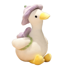Plyšová hračka kachna s čepicí, měkký polštářek na objímání, 35 cm/45 cm/55 cm