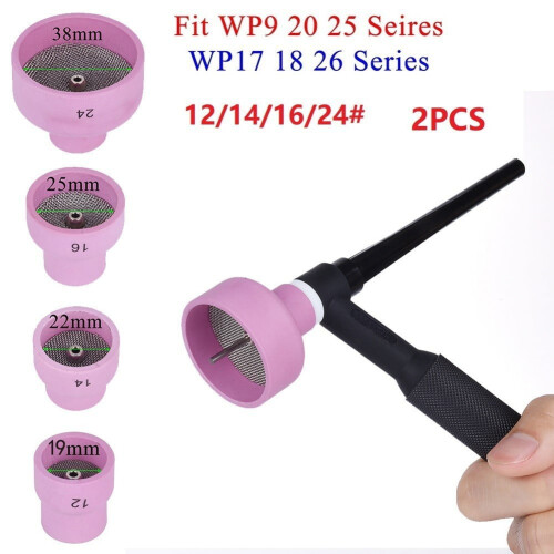 2pcs Alumina Ceramic TIG Welding Cup for WP9/17/18/20/26 1