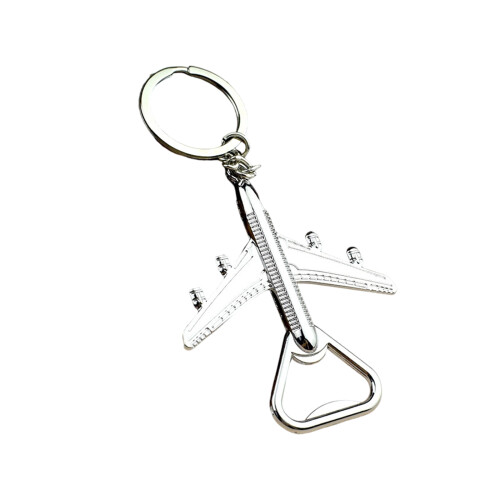 Porte-clés élégant en forme d'avion, ouvre-bouteille