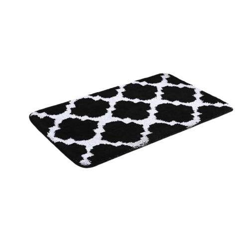 Kayannuo Polyester Floor Mat 60x40cm Black 1