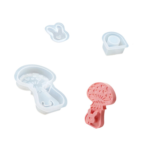 Flexible Silicone Mold For Handmade Desktop Flower-mushroom