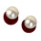 Boucles d'oreilles à clous en perles d'imitation,-Flocage rouge 1