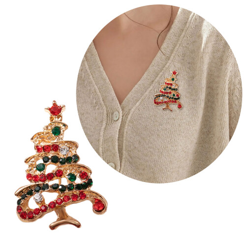 Festliche Schneemann-Anstecknadel,-Weihnachtsbaum 2