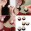 Boucles d'oreilles à clous en perles d'imitation,-Flocage noir 3