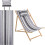 Beach Sling Chair Canvas Replacement with Pillow Grey Black 1