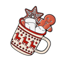 Weihnachts-Themen-Schneemann-Brosche, Elch,-QHXZ5028