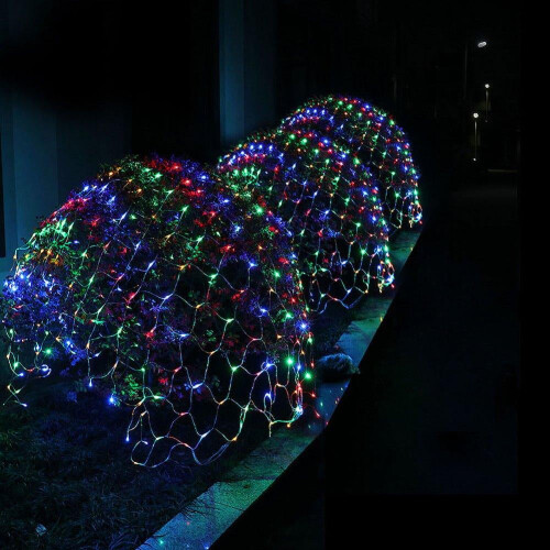 Χριστουγεννιάτικα φώτα Net192LED9,8x6,6ft Αδιάβροχο Συνδέσιμο30V Plug-in8 Λειτουργίες 1