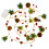 Christmas string lights safflower red fruit decoration 10m 2