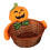 Halloweenpumpa-godiskorg – Tyg och bambu, 20 cm 1