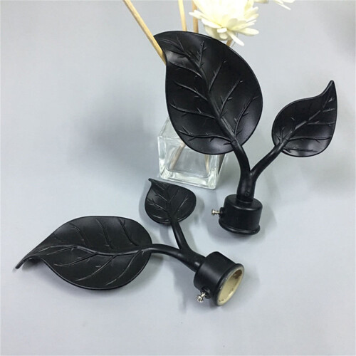 Embouts de tringle à rideaux en forme de feuille (1 pièce)