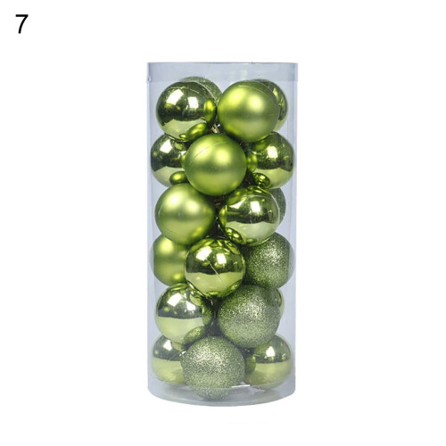 Christmas Ball Ornaments Shatterproof Blue Plastic 24 Pack