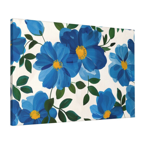 Tranquil Wildflower Meadow Canvas Print 40x60 cm