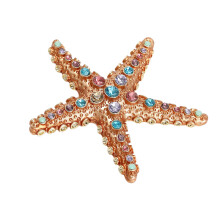Broche en forme d'étoile de mer, accessoire polyvalent-Champagne