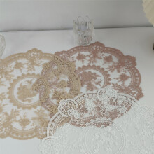 Homeer place mat vintage lace embroidery 4 pcs