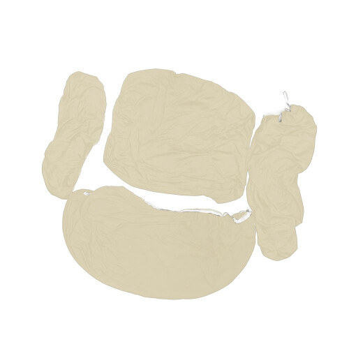 Stoelhoes voor relaxfauteuil, polyester, antislip, beige 2