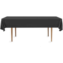 Rectangular Tablecloth BPA-Free Plastic 54x108 inch Black 2