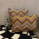 Vinröd sammets Chevron örngott 61x61 cm 4